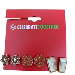 NWT set of holiday themed pierced earrings